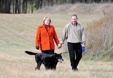 Tommy and Sue Brann with dog Howie